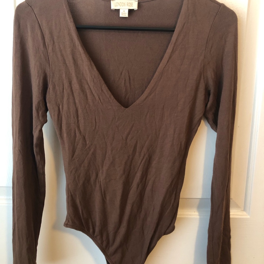Chocolate V-Neck Bodysuit